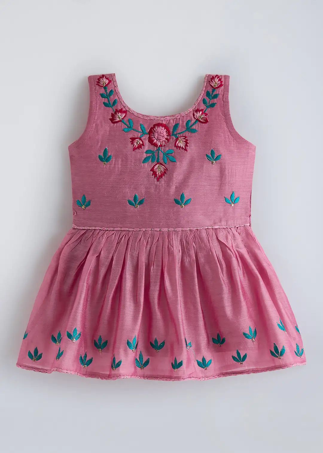 Pink Embroidered Kurta